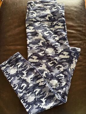 Fabletics Navy, Gray & White Camo High-Rise Leggings